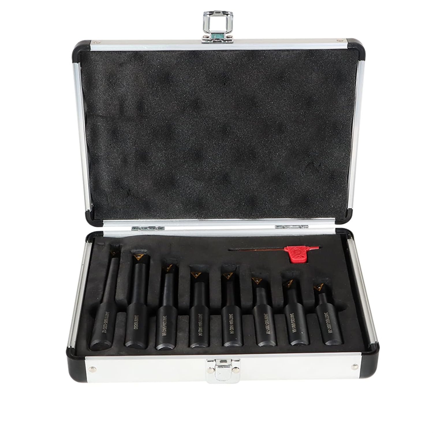 findmall 4Pcs 1/2 Shank Boring Bars Set,90 Degree with Indexable Carbide Inserts TCMT21.51(TCMT110204),1-1/4 to 2-1/2Boring Depth,7/16 to 1/2Min Bore