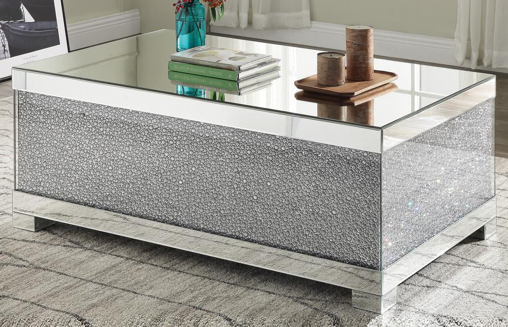 Mirrored & Faux Crystals Coffee Table + 2 End Tables by Acme Mallika 87910-3pcs