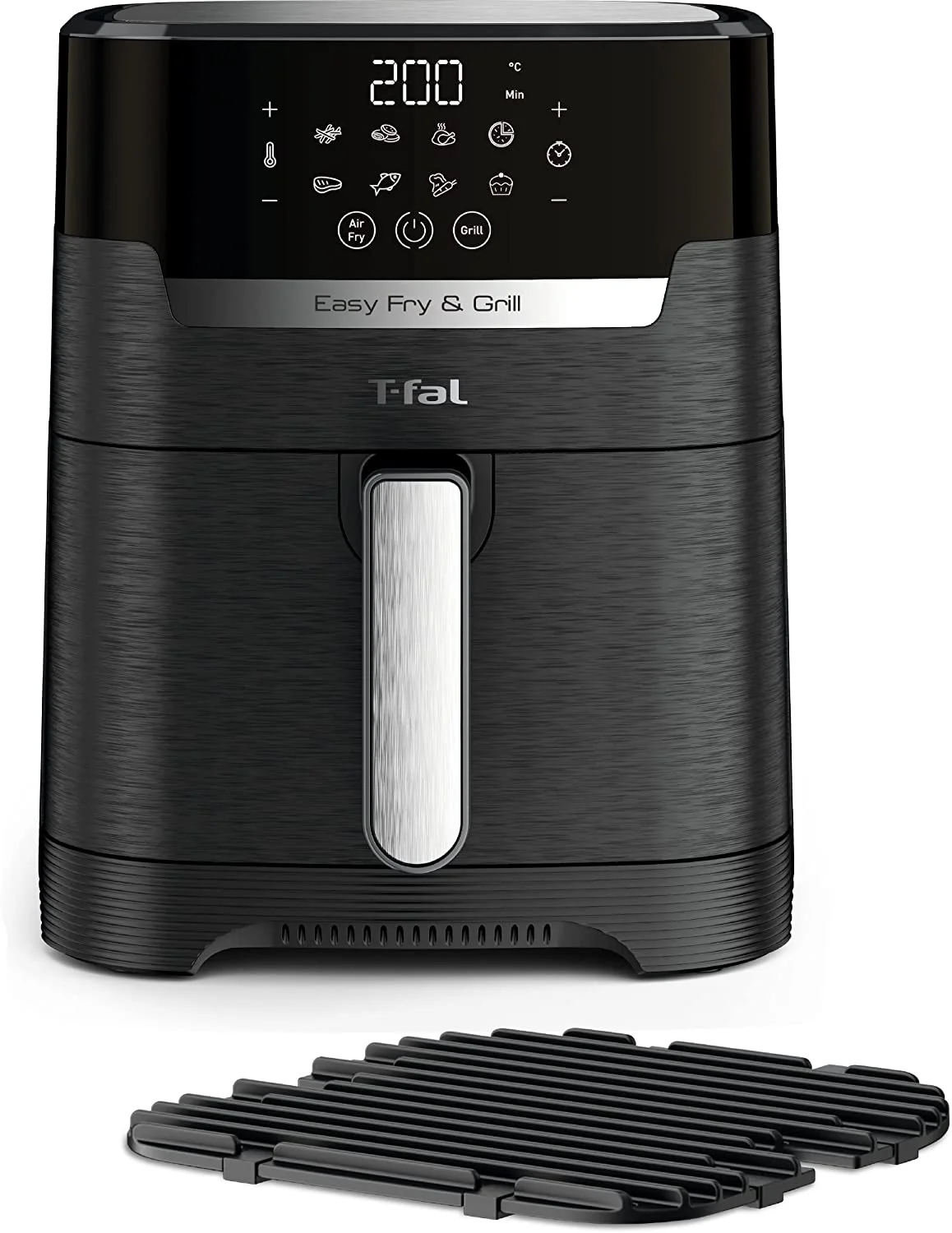 Air Fryer & Grill Combo Digital, 2-in-1, 4.4 Qrt, black