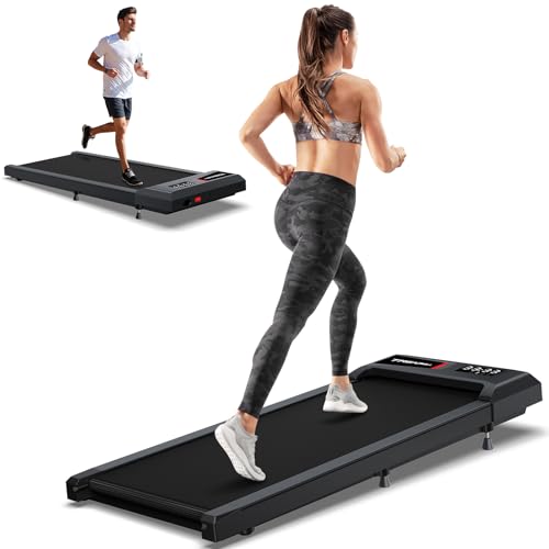 WELLFIT 10% Incline Walking Pad, 3HP 4MPH/7.6MPH 265/350 lb+ Capacity Treadmills for Home, Wide Running Area Treadmill with Mute Remote