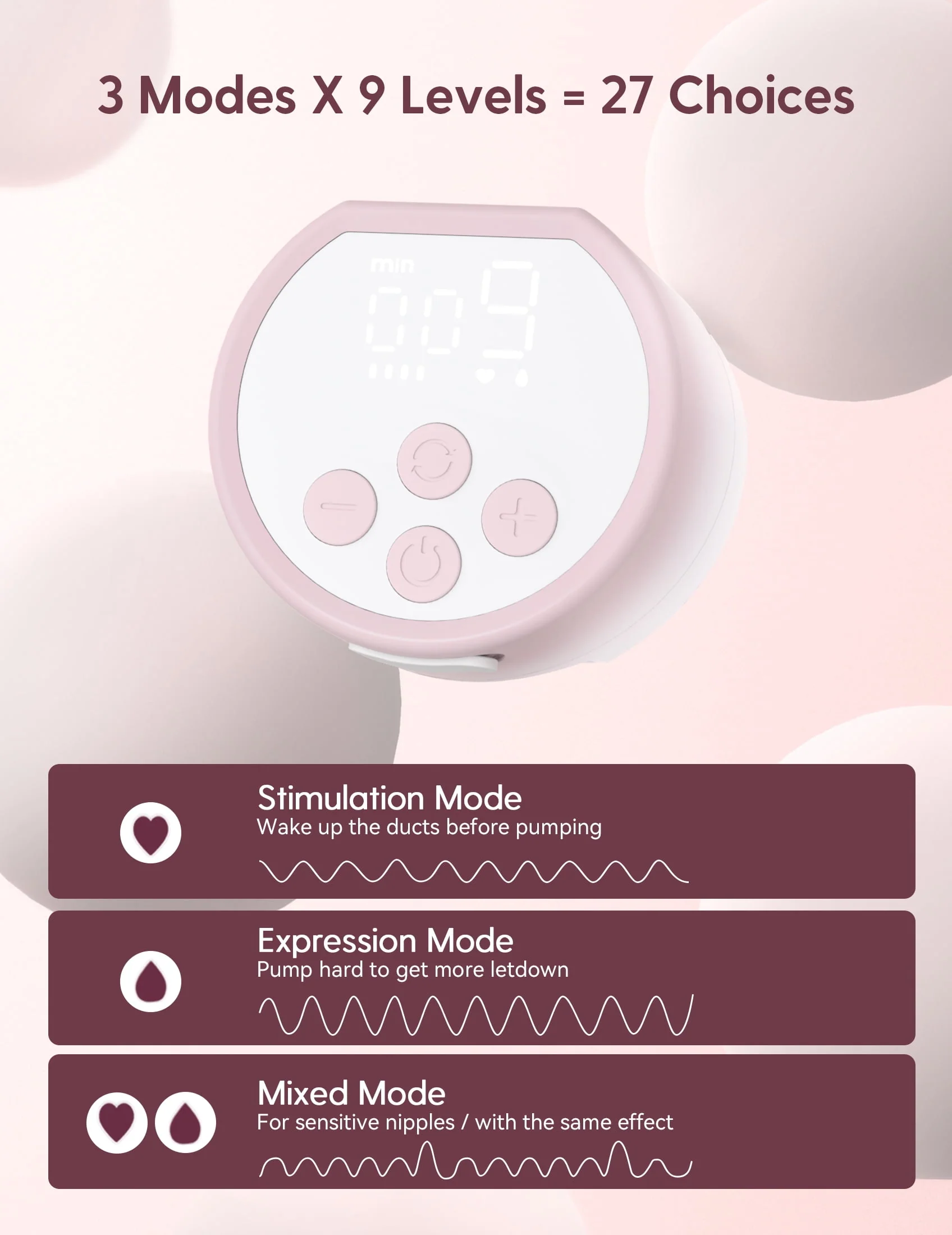 Momcozy S12 Pinky Pro Hands Free Breast Pump Wearable, 24mm 2 Pack Electric