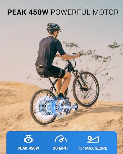 Electric Bike for Adults,36V Built-in Invisible Removable Battery,350W Brushless Motor(Peak 450W) Electric Mountain Bike