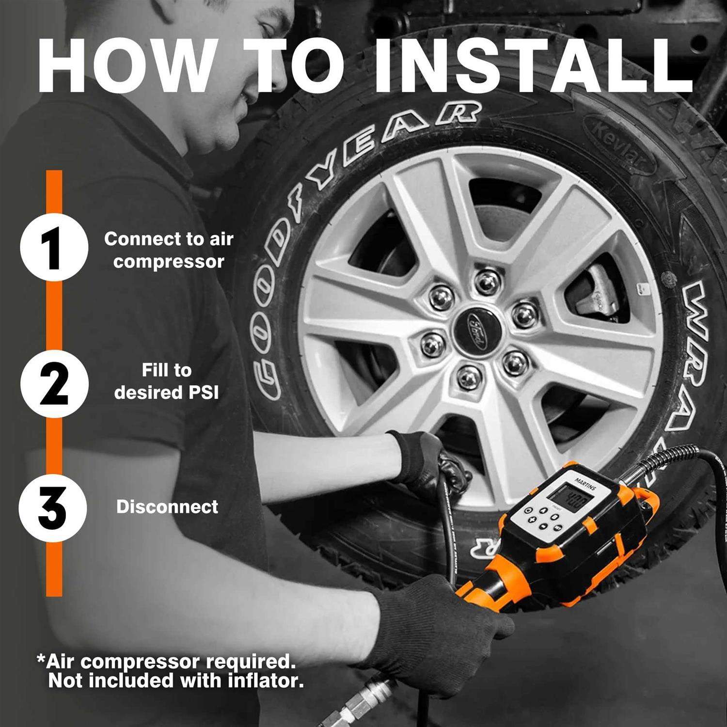 Martins Industries Automatic Tire Inflator Flatematic Handheld - Sports Supplies Online Store