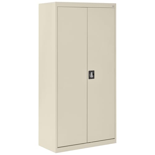 Sandusky Lee EA4R362472-02 Welded Steel Elite Storage Cabinet with Adjustable Shelves, 24" Length x 36" Width x 72" Height, Charcoal
