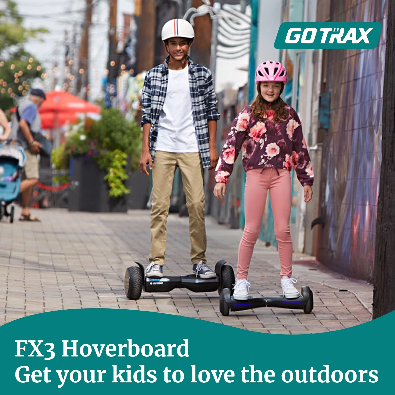 GOTRAX FX3 Hoverboard for Kids Adults 200W Motor 6.5" LED Wheels 6.2mph Top Speed, Pink
