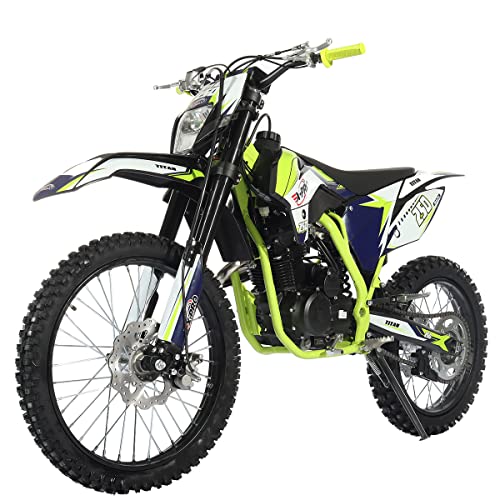 X-PRO 250cc Dirt Bike Zongshen Brand Engine, 5-Speed Manual Transmission, Electric/Kick Start! Big 21"/18" Wheels! (Black)