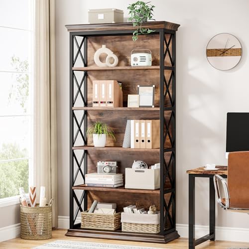 Tribesigns 6-Tier Bookcase, 71 Inches Industrial Bookshelves and Bookcases