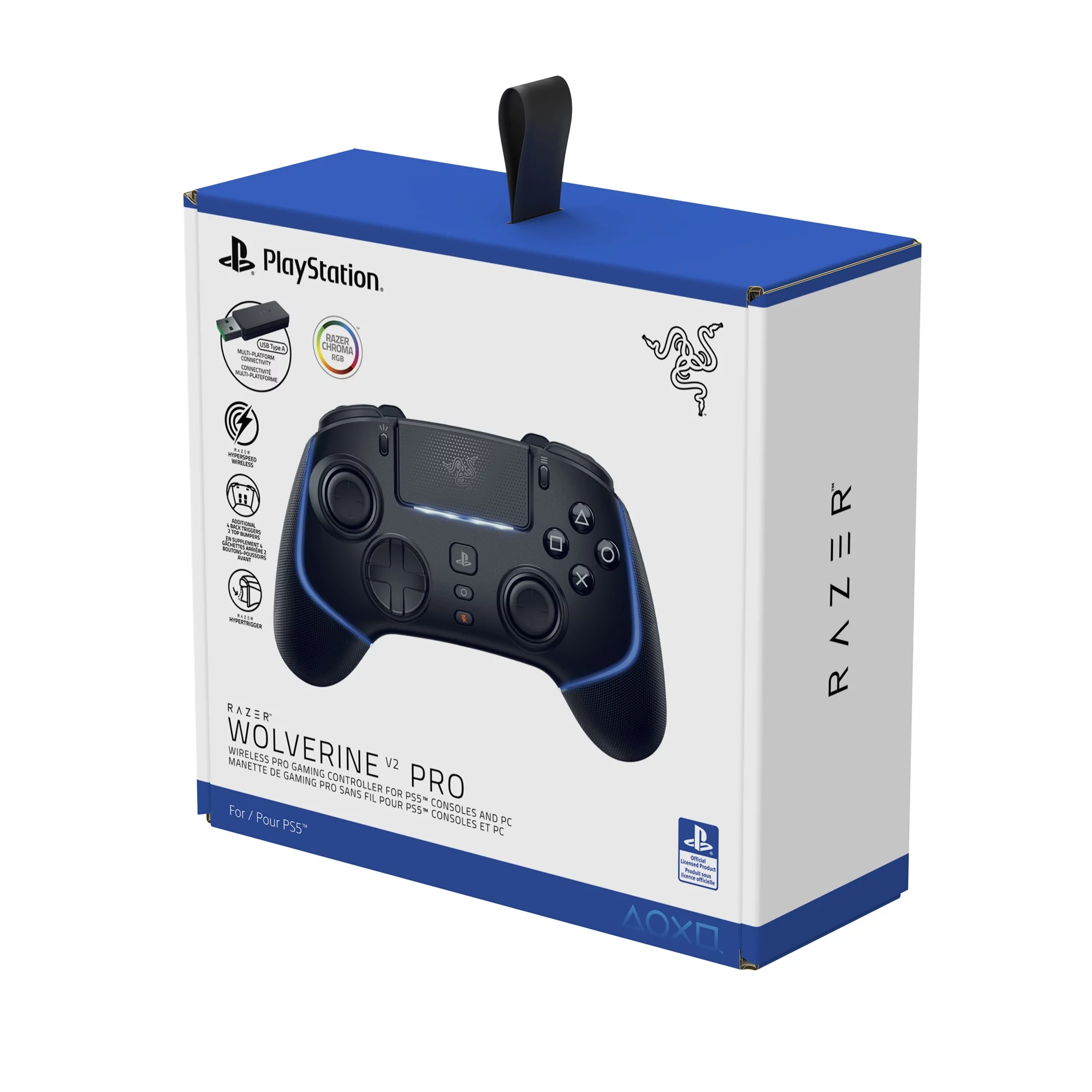 Razer Wolverine V2 Pro Wireless Gaming Controller for PlayStation 5 / PS5, Mecha-Tactile Buttons, Chroma RGB, Black - Radiant Selections