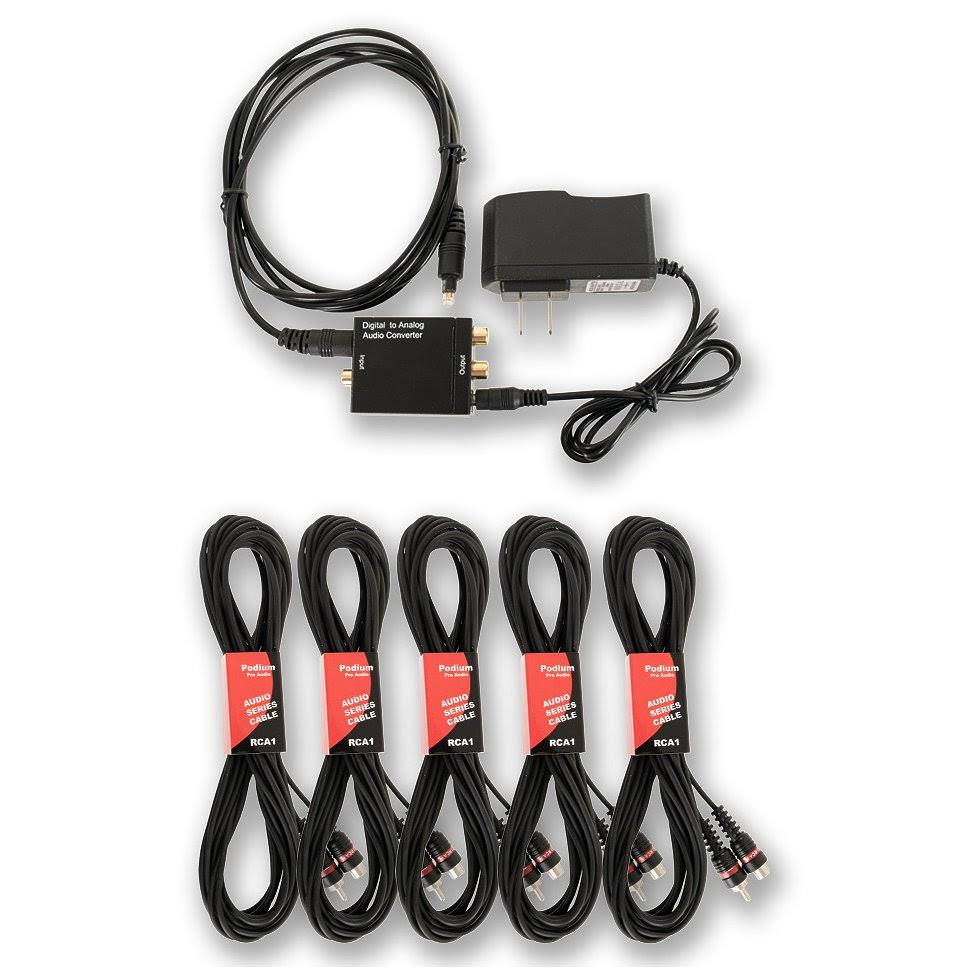 Acoustic Audio AA5170 Home Theater Speaker System with 5 Extension Cables - 5.1 Channel - 700W RMS - Bluetooth/Optical Input