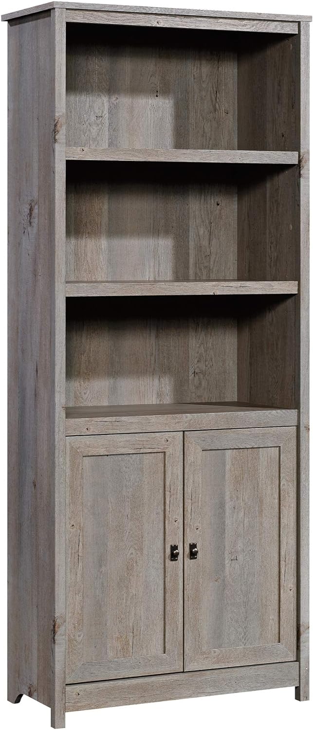 Sauder Cottage Road Library with Doors, Soft White finish