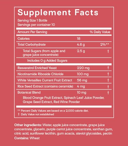 Liquid NAD+ Longevity Shots | Liposomal Nicotinamide Riboside and Resveratrol with Ceramides & Antioxidants | Twice-a-Week | Firm Skin & Brain