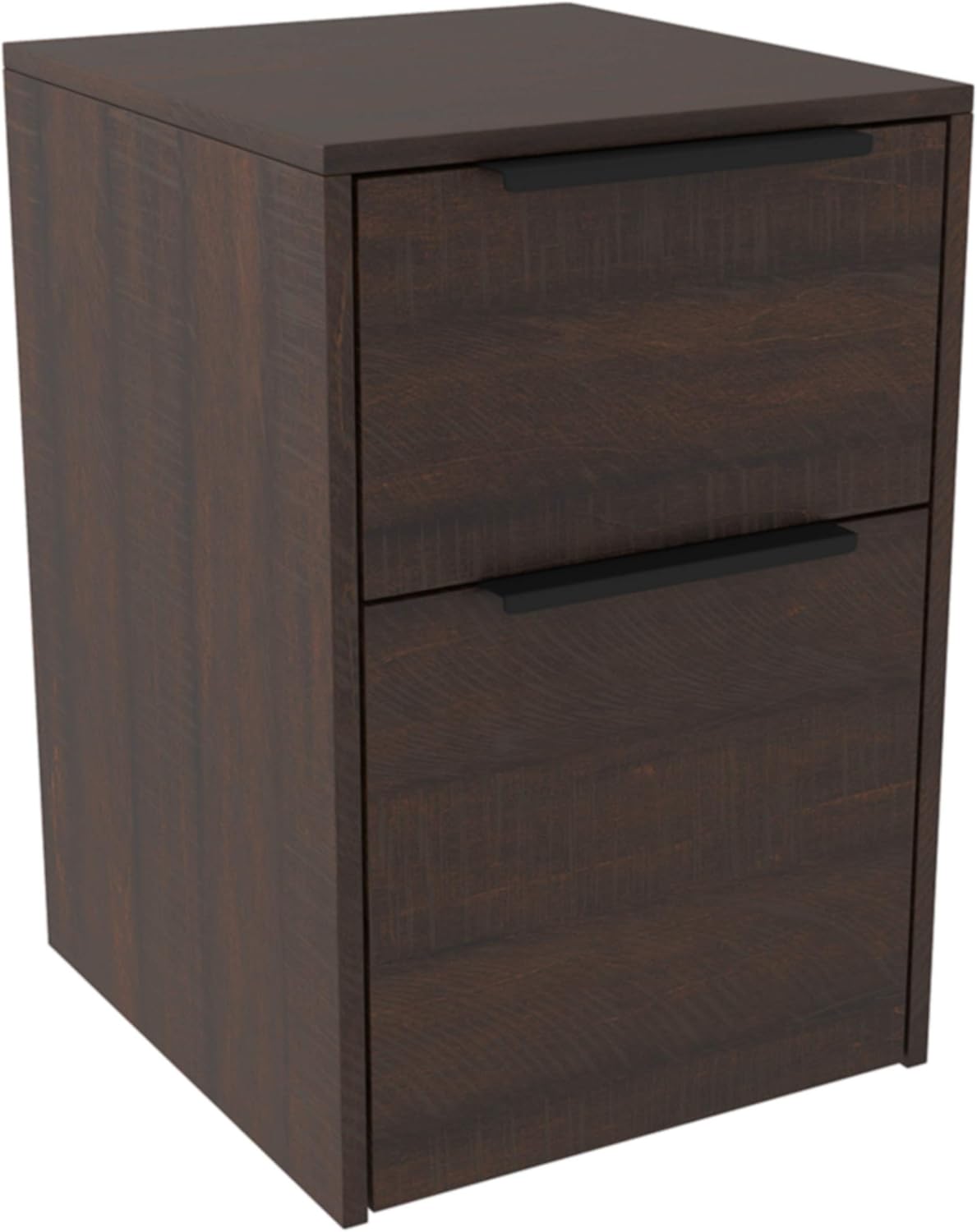 Signature Design by Ashley Dorrinson Modern Farmhouse Filing Cabinet with 2 Drawers, Whitewash & Brown