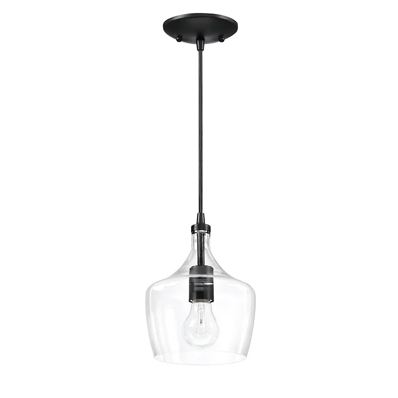 3-Pack Bronze Pendant Lighting Ceiling Mount Kitchen Light Fixtures with Glass Shade for Dining Room, Dining Table, Bars