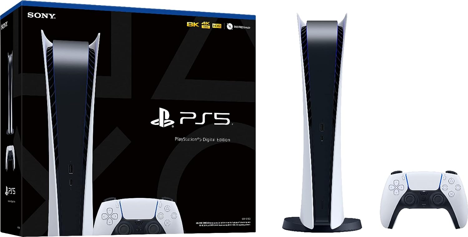 Sony Playstation 5 Digital Edition PS5 Console. (Disc `Free) - Radiant Selections