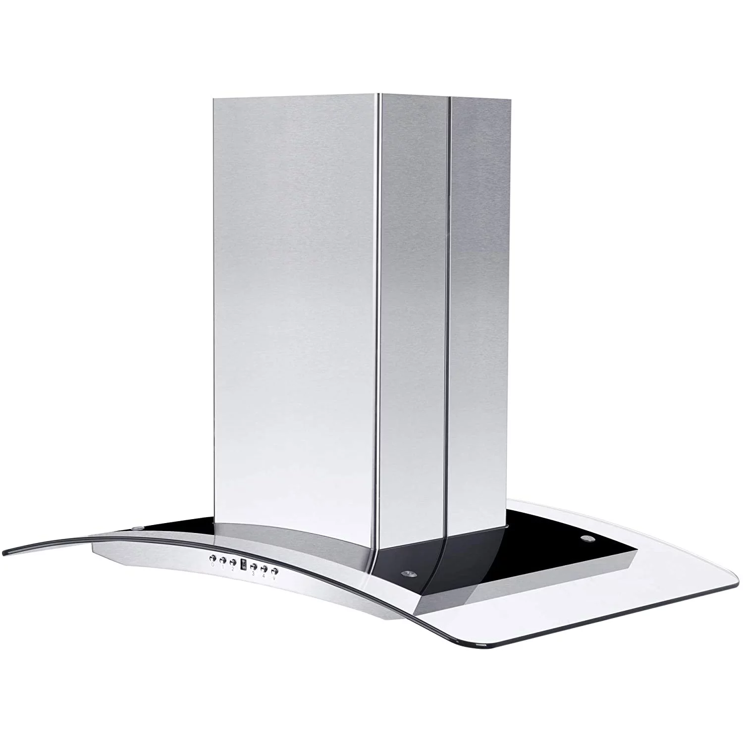 ZLINE 36" Island Ceiling Mount Range Hood w/ LED Lights, Stainless Steel & Glass