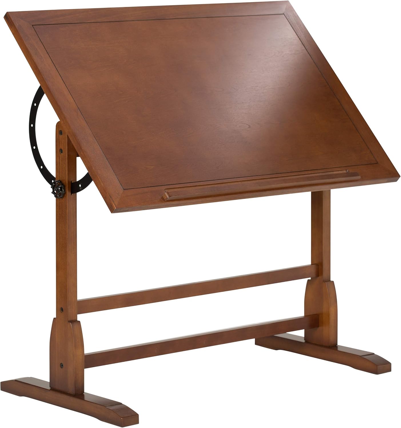Studio Designs Vintage Drafting Table - Antique Design Solid Wood Drafting Table with Built-In Pencil Groove and Pencil Ledge