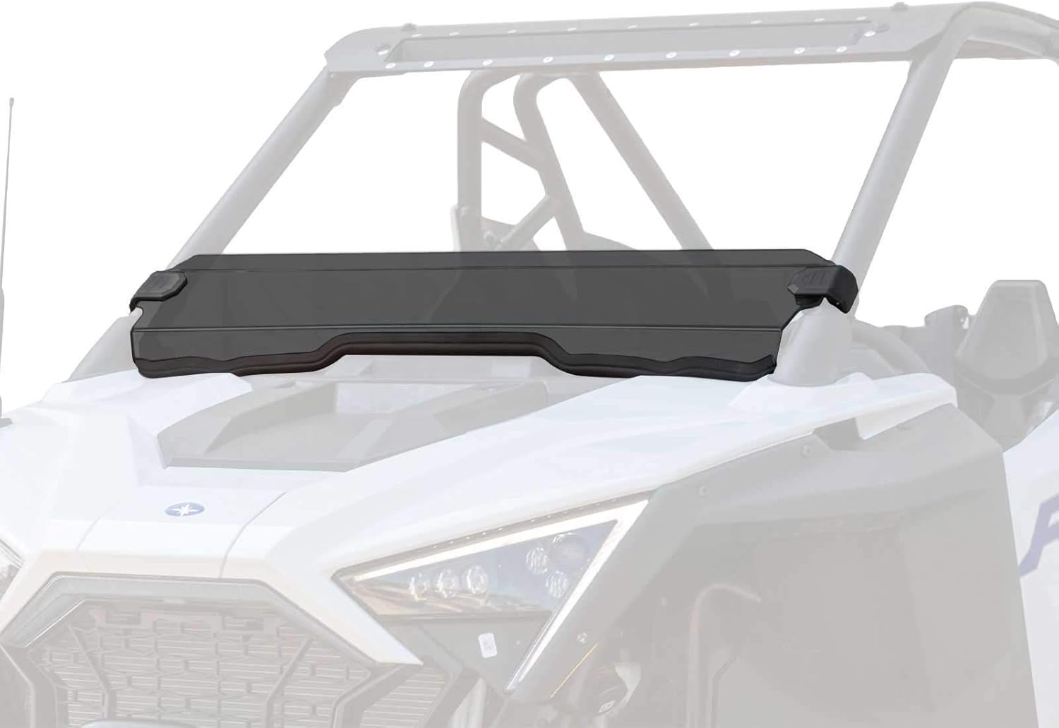 SuperATV Half Windshield for 2020+ Polaris RZR PRO XP/PRO XP4 | Made of 1/4” Dark Tint Standard Polycarbonate—250x Stronger Than Glass | Snug