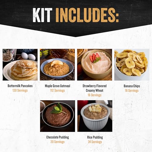 Ready Hour 3-Month Emergency Food Supply (846 Servings), 3-Month Kit, Food Storage Meal Entr&eacute;es, Real Non-Perishable Meals