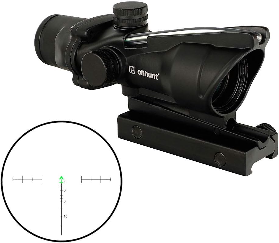 ohhunt Riflescope 4x32 Scope Red Fiber or Green Fiber Illuminated Sight Scope