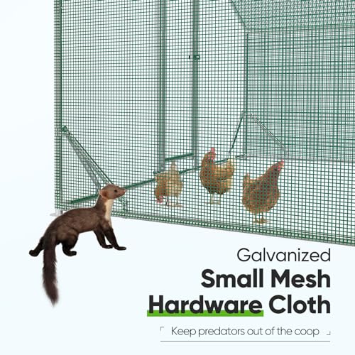 Quictent Premium Large Metal Chicken Coop Run Upgraded with Galvanized Hardware Cloth & 1.26" Reinforced Metal Tube