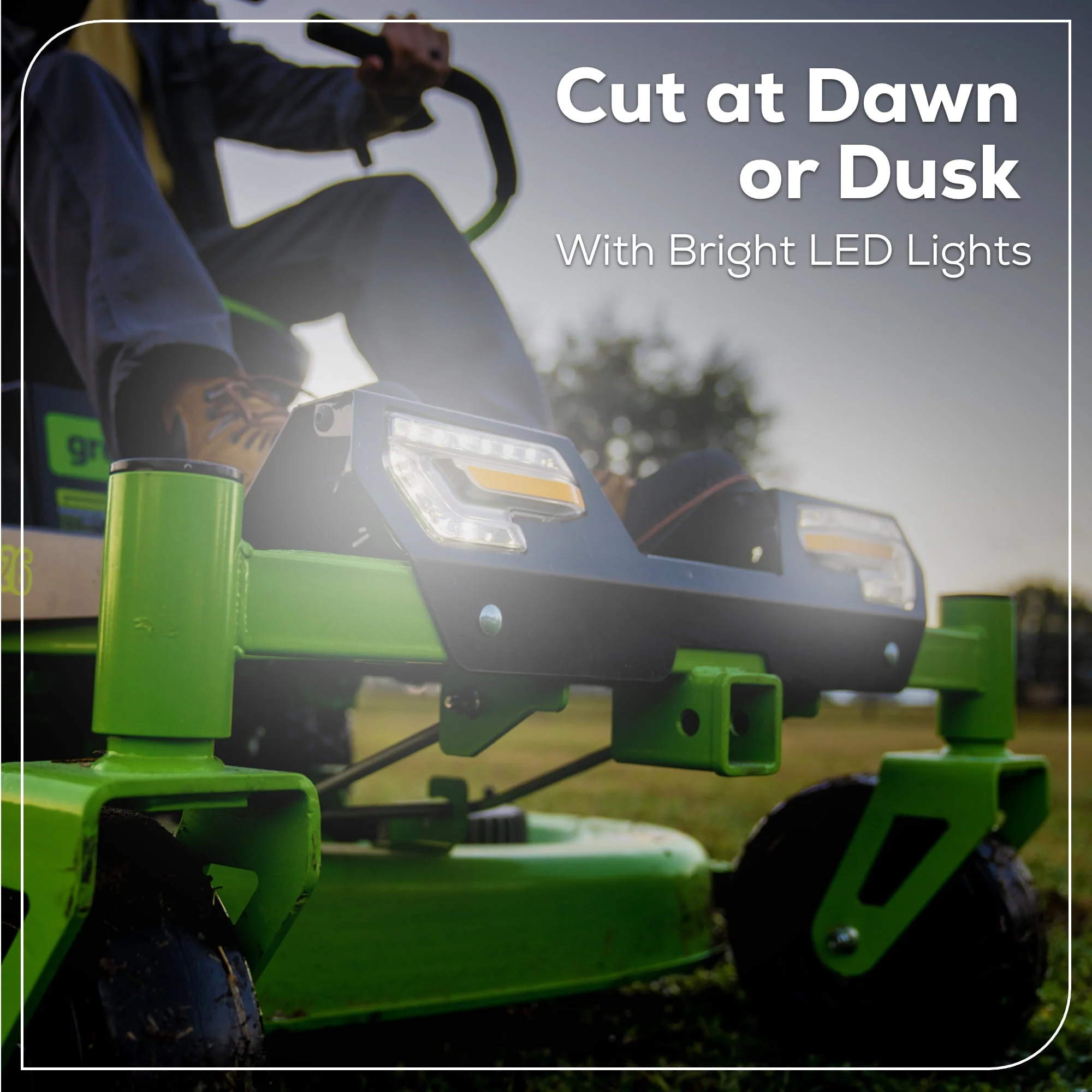 Greenworks 60V 42” Cordless Battery Crossover-Z Zero Turn Riding Lawn Mower + (6) 8Ah Batteries & (3) Dual Port Turbo Chargers 7409302