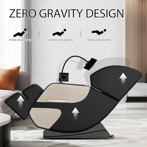 Massage Chair Full Body, Zero Gravity Massage Chair with Auto Modes, Airbag Massage, 6 Fix Point Rollers, Foot Massage, Heating