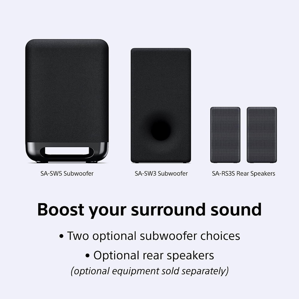 Sony HTS2000.UC2 3.1ch Dolby Atmos Soundbar Bundle with SA-SW3 200W Wireless Subwoofer