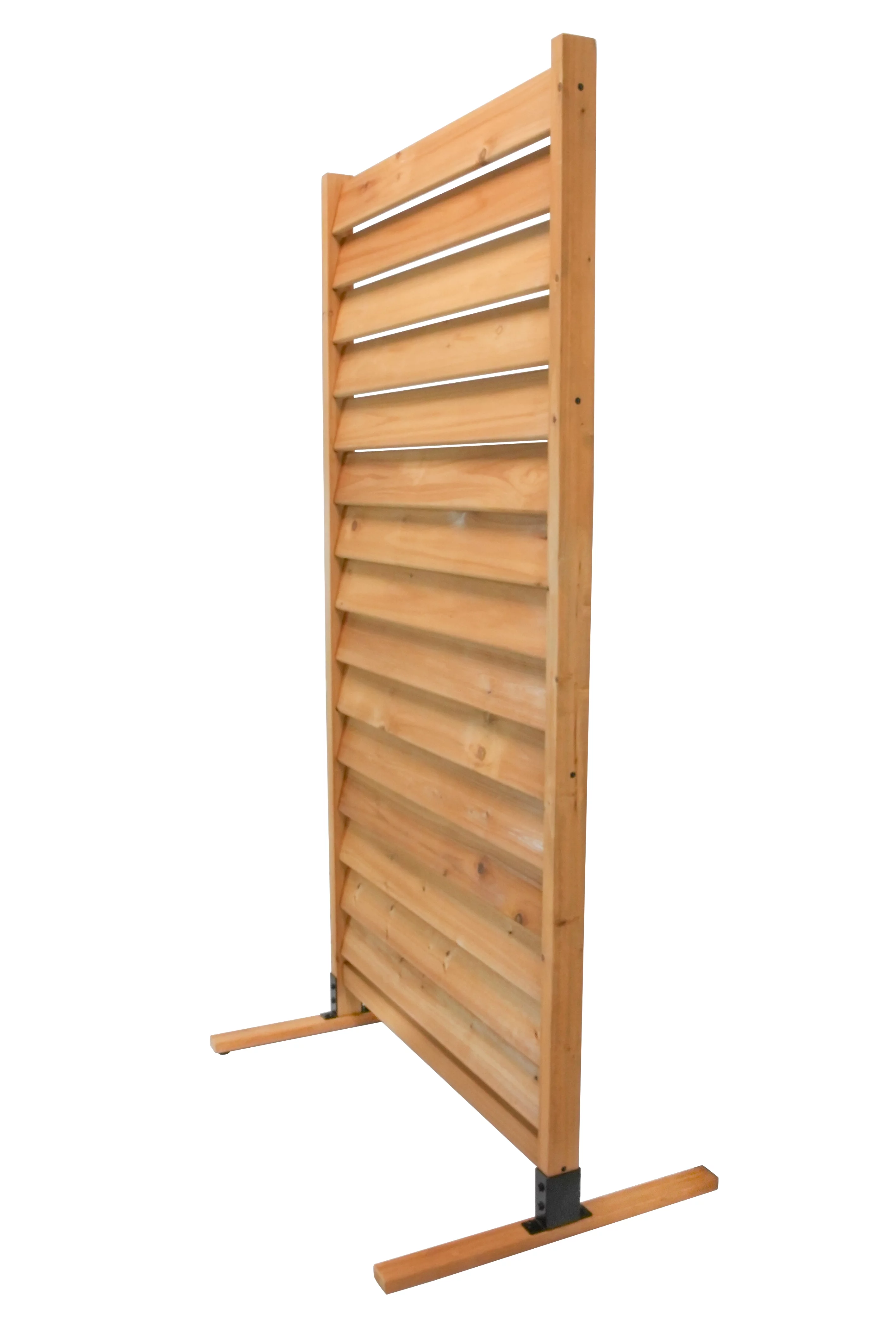 Enclo Privacy Screens EC18031 6.1 ft H x 3.1 ft W Sierra Freestanding or Surface Mounted Louvered Premium Wood Privacy Screen Kit (1 Panel)