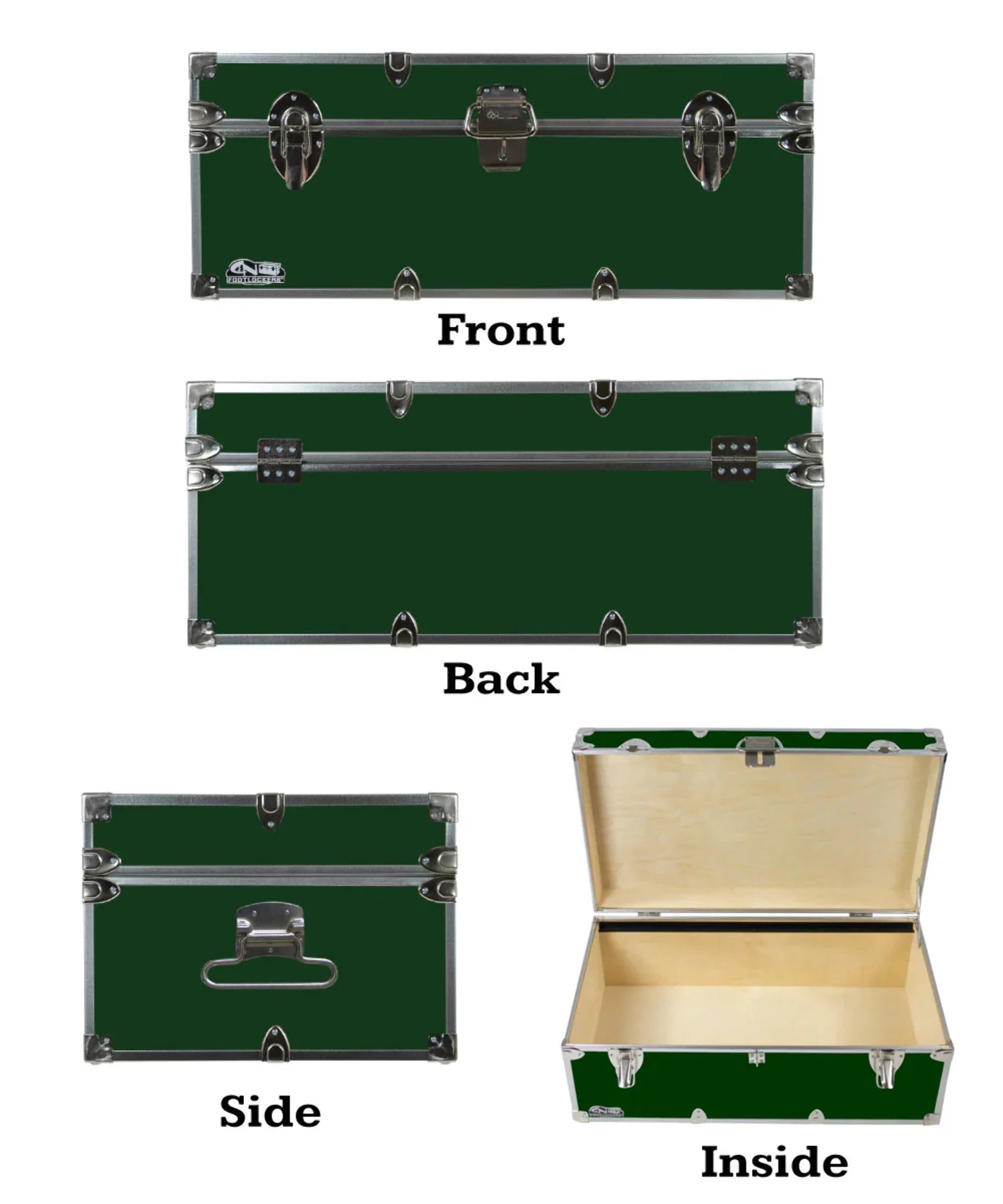 Happy Camper Steel Footlocker Trunk 32x18x13.5"