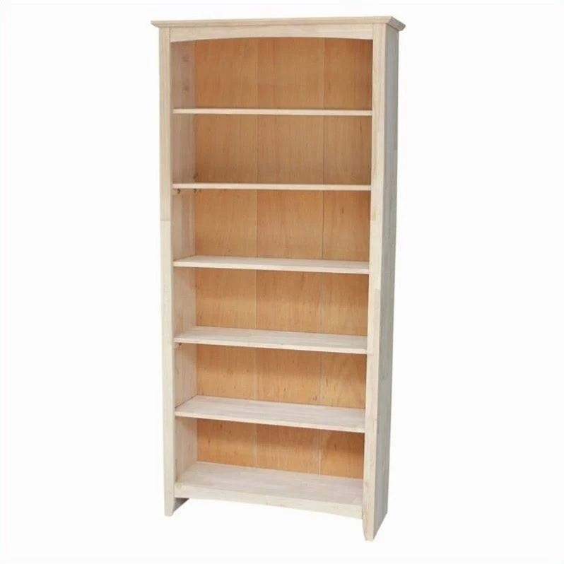 International Concepts Shaker Bookcase, Natural, 72x22