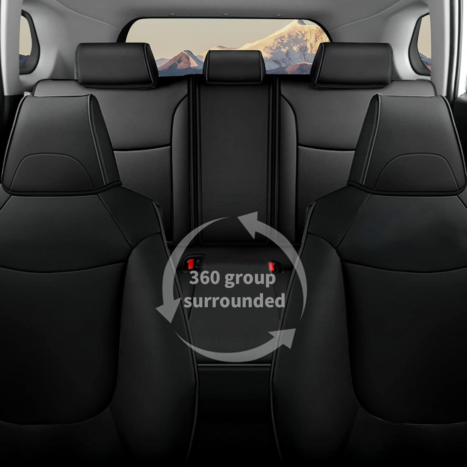 AOMSAZTO Custom Fit for Toyota 2020 2021 2022 Corolla Faux Leather Car Seat Covers Full Set Compatible Airbag Corolla Seat Protector Black (2020 2021