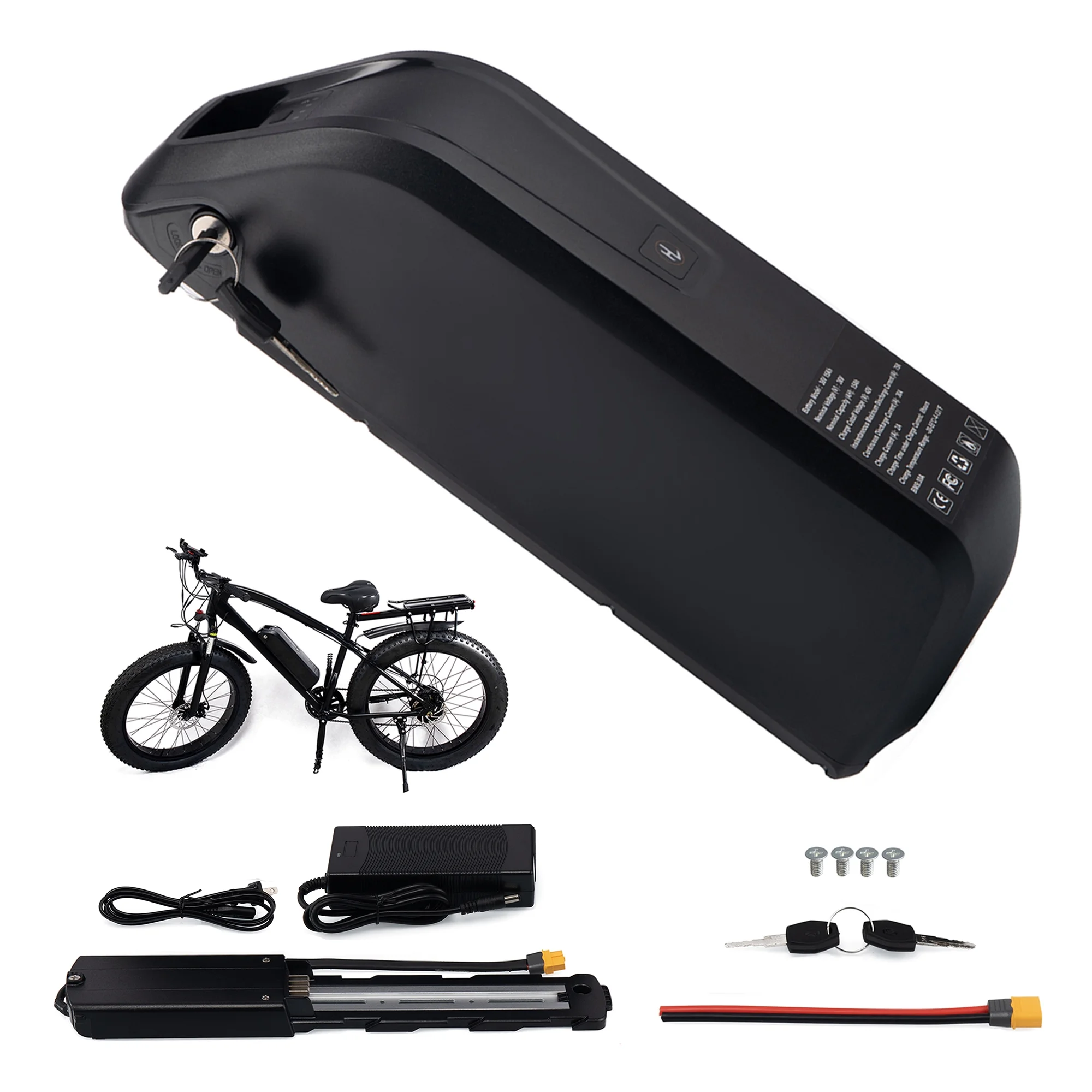 YxYhCool Ebike Battery 48V 10Ah Lithium Battery with Charger 48V Battery for Electric Bike Tricycle - Radiant Selections