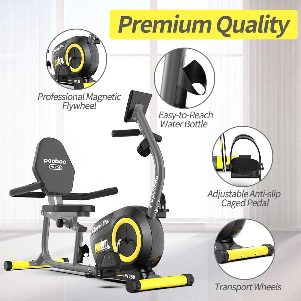 Cycool Workout Home Cycling Magnetic Recumbent Exercise Bike Fitness Cardio Elliptical Indoor Cycling Bike 330lbs - Sports Supplies Online Store