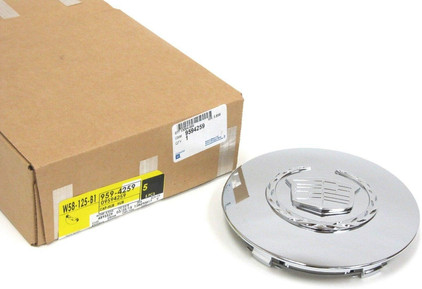GM Car Chrome Center Cap 9594259 Size 6-5/8 Deville Seville Eldorado DTS STS SLS Pack of 2