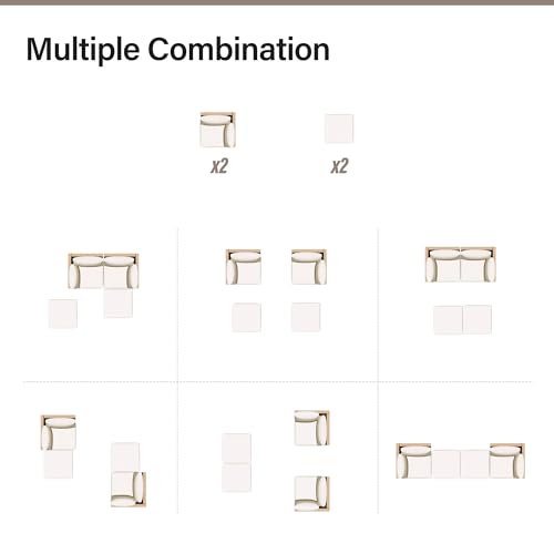 LAUSAINT HOME Outdoor Patio Furniture, 8 Piece Outdoor Sectional Sofa PE Rattan Wicker Patio Conversation Sets
