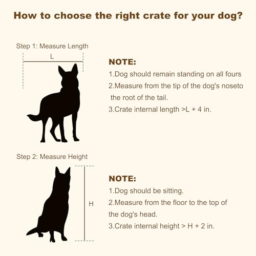 EasyCom 48"/42"/33" Dog Crate Furniture with Name Tag, Heavy Duty Dog Kennel Indoor for Large Dogs