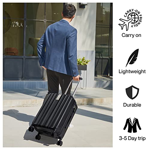 Hanke 29 Inch Luggage Suitcases With Spinner Wheels Lightweight PC hardside Rolling Suitcase With Travel Lock, Checked-Large 29-Inch(Blackish Green)