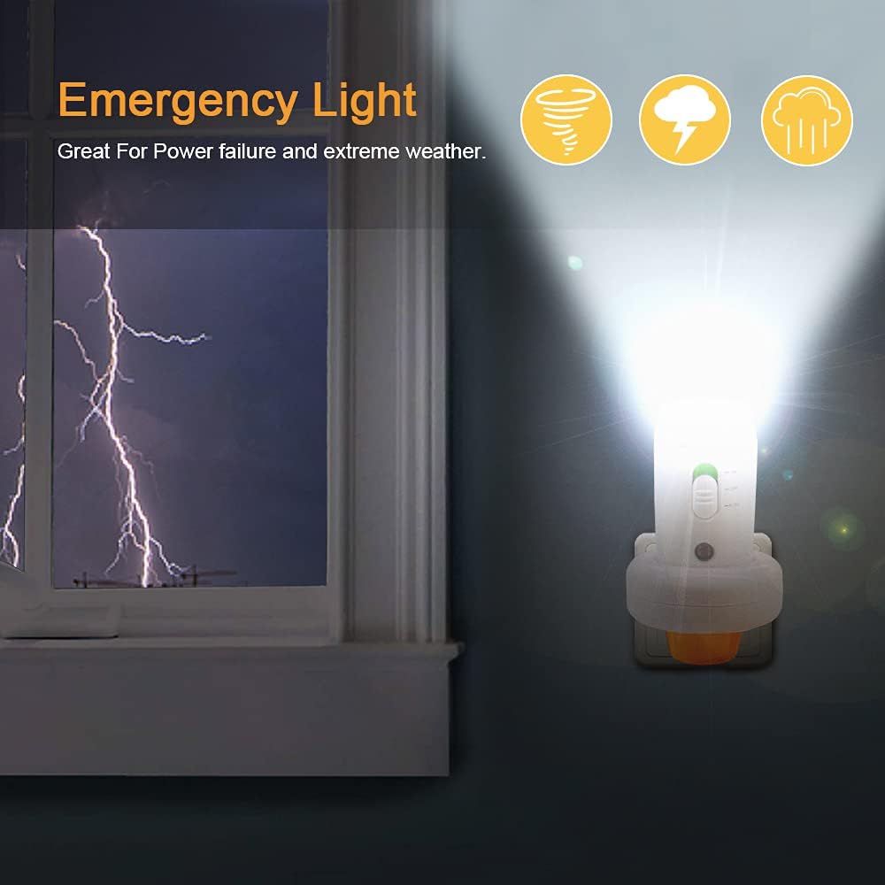 Emergency Lights for Home 2 Pack Compact Rechargeable LED Flashlight