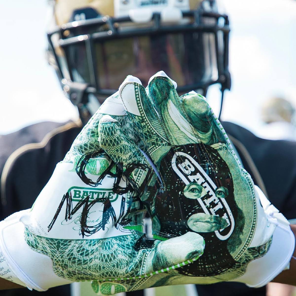 Battle Sports Cash Money Doom 1.0 Football Receiver Gloves