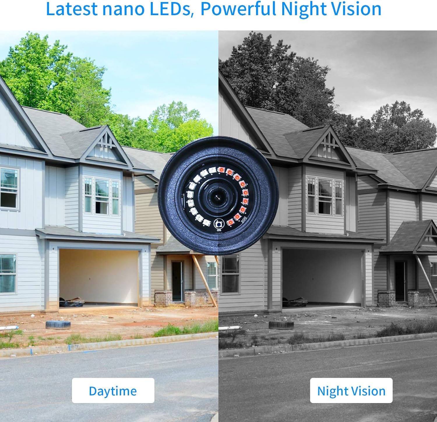 【3TB HDD】 Hiseeu 5MP 8Channel Security Camera System,8Pcs 5MP Super HD Wired Outdoor Cameras with Night Vision, Home Surveillance System