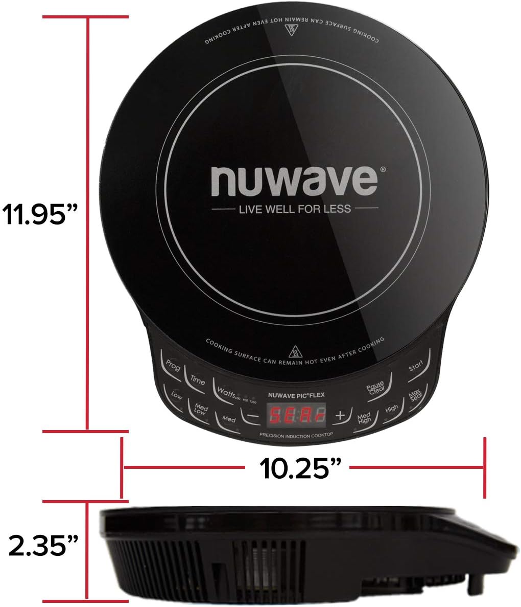 NUWAVE Flex Precision Induction Cooktop, Portable, Powerful with Large 6.5” Heating Coil