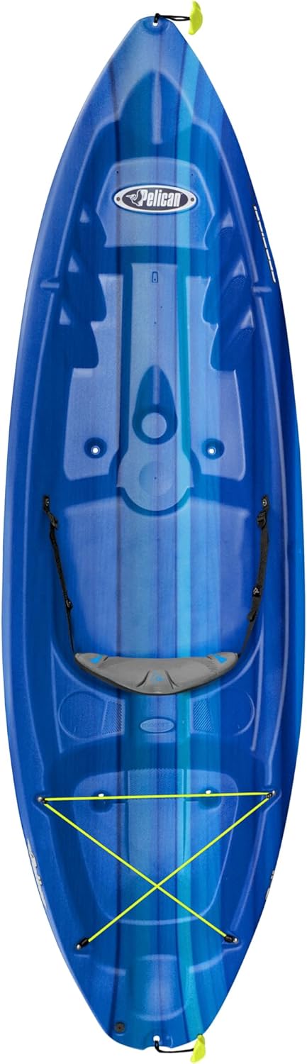Pelican Sentinel 80x - Sit-on-top Kayak - Recreational One Person Kayak - 8ft - Fade Deep Blue White