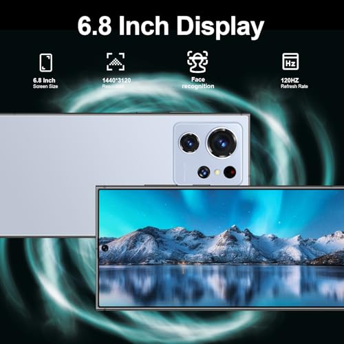 S24 Ultra Unlocked Cell Phones Smartphone with Built-in Pen 8+256GB Android 13 Phones 6.8" HD Screen Dual SIM 108MP+48MP Camera 6800 mAh (Green)