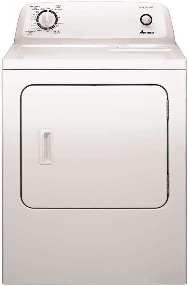 AMANA NED4655EW 6.5 cu. ft. Front Load Electric Dryer with 11 Drying Cycles, White