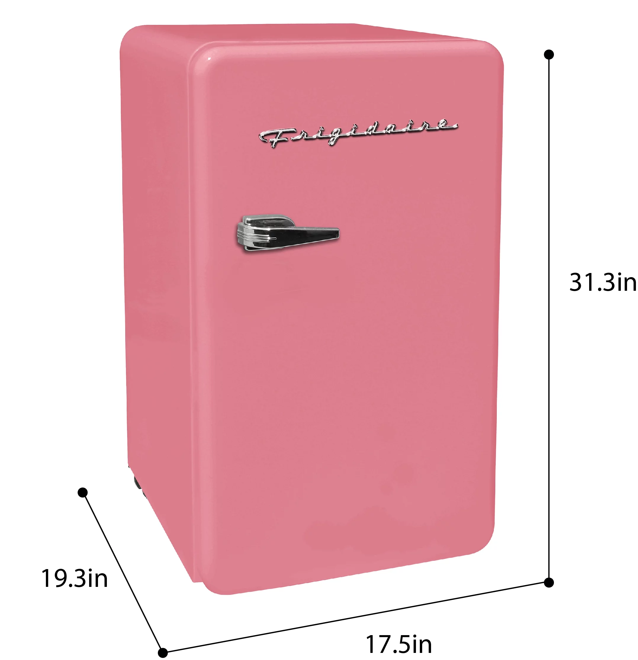 Frigidaire 3.2 cu ft Single Door Retro Compact Fridge EFR372, Pink