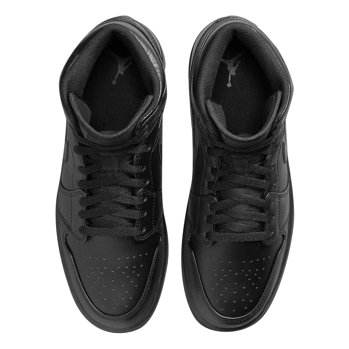 Men's Jordan 1 Mid Black/Black-Black (554724 093) - 9.5 - Curated Treasures Market