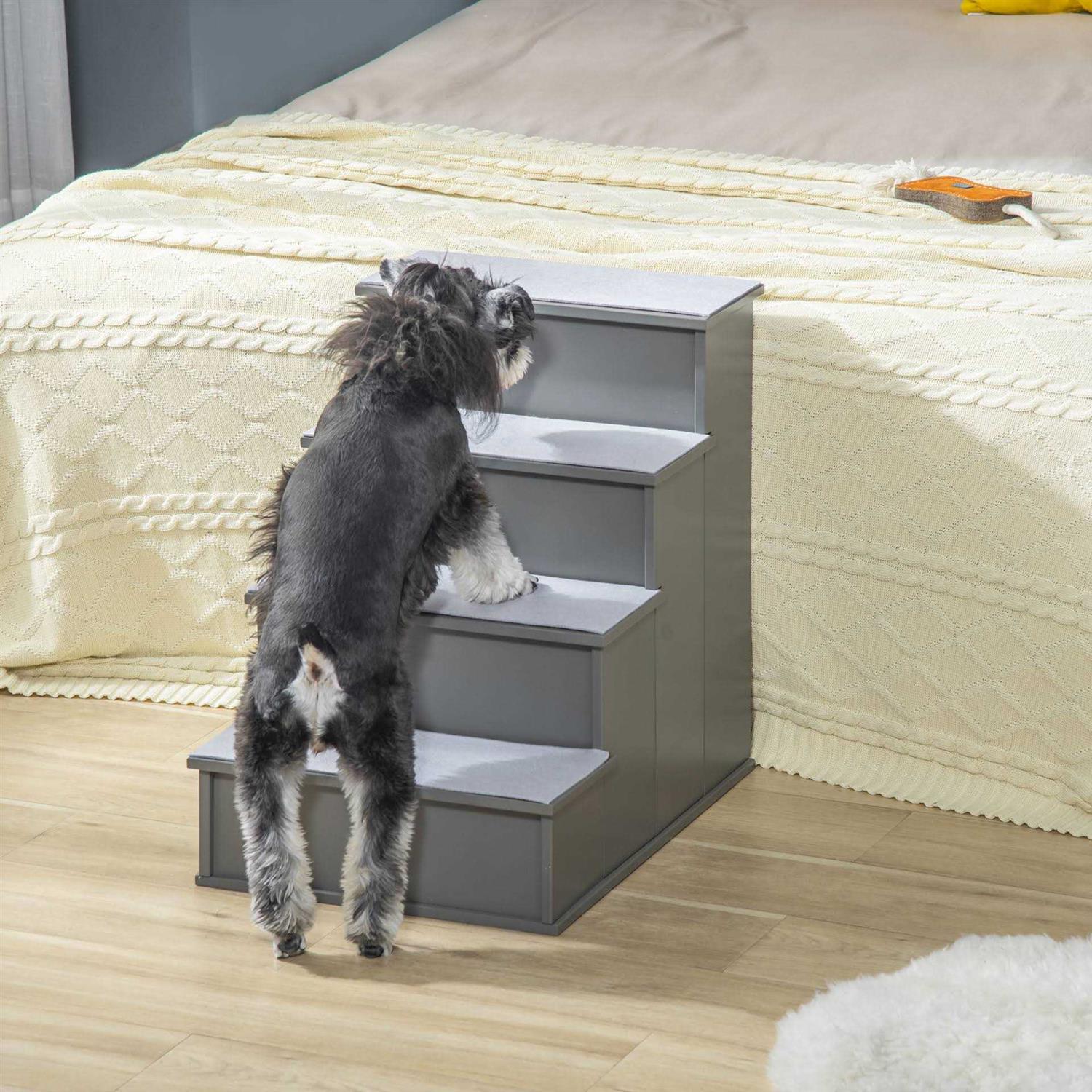 PawHut Pet Stairs, Small Pet Steps with Cushioned Removable Covering for Dogs and Cats Up to 22 Lbs - Pet Supplies online store