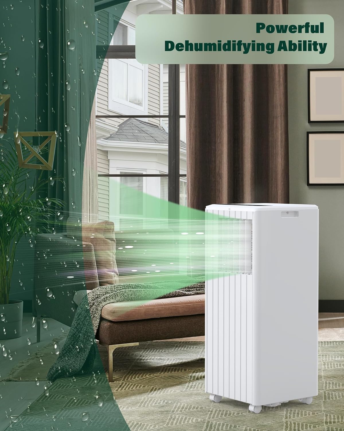 Portable Air Conditioners, 8000 BTU Air Conditioner Portable for Room up to 350 Sq. Ft. with Remote Control, White