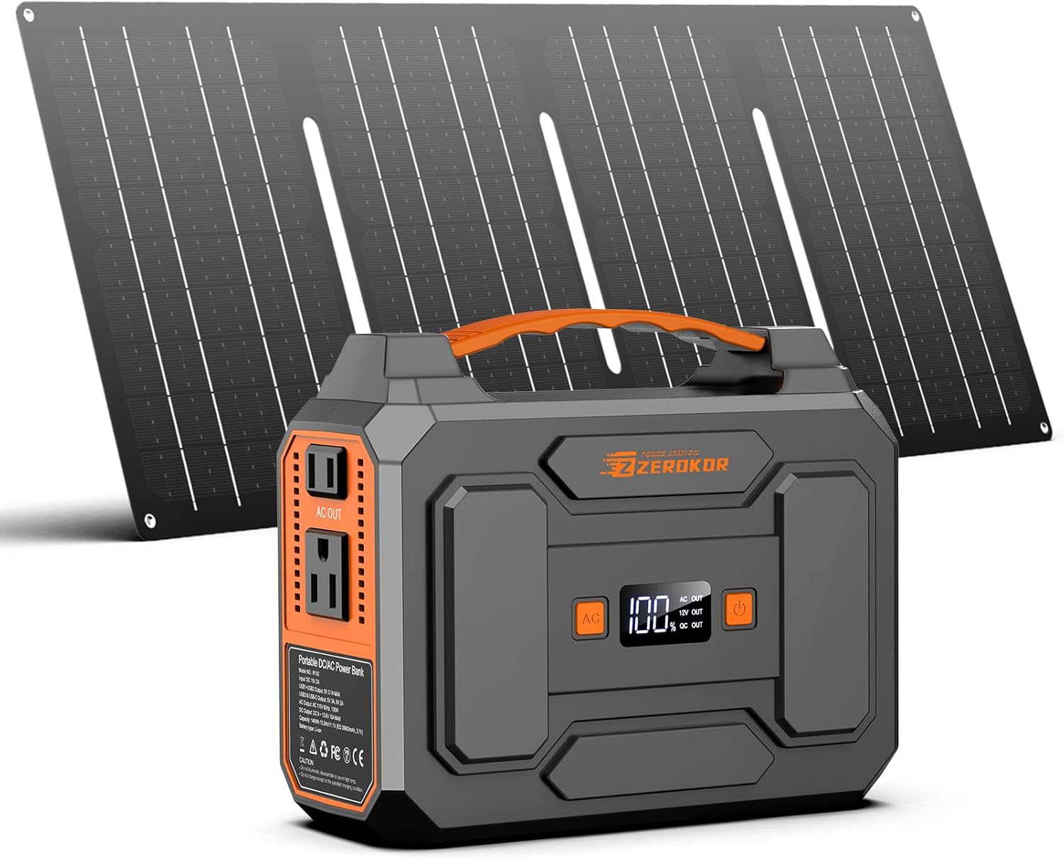 Portable Solar Generator with Panel, 100W Portable Power Station with 40W Solar Panel