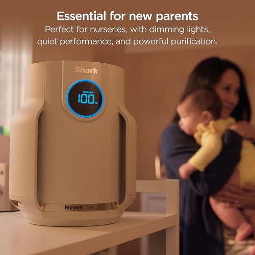 Shark Air Purifiers for Home Large Room with NeverChange Air Filter, 5 Year HEPA Filter, Covers 650 Sq. ft